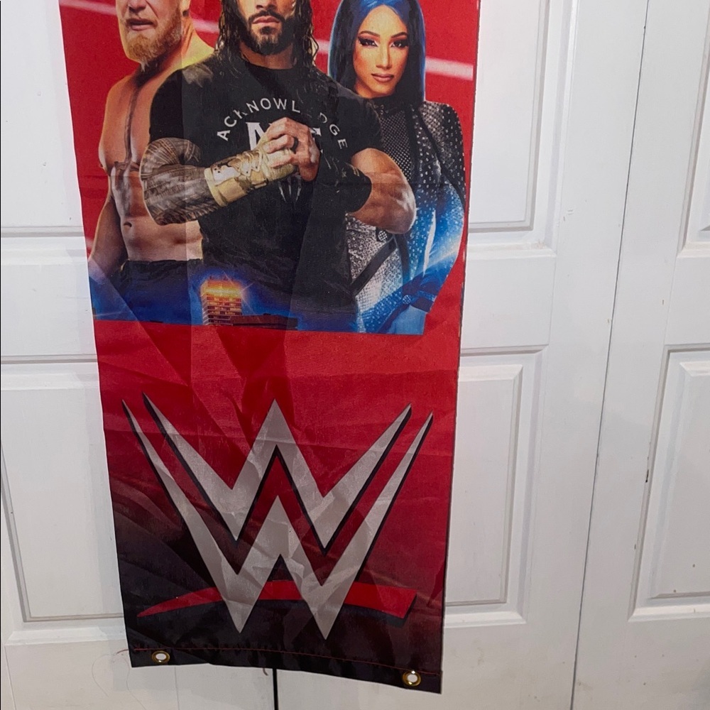 WWE Vibrant Red and Black Happy Birthday Banner - Picture 6 of 6